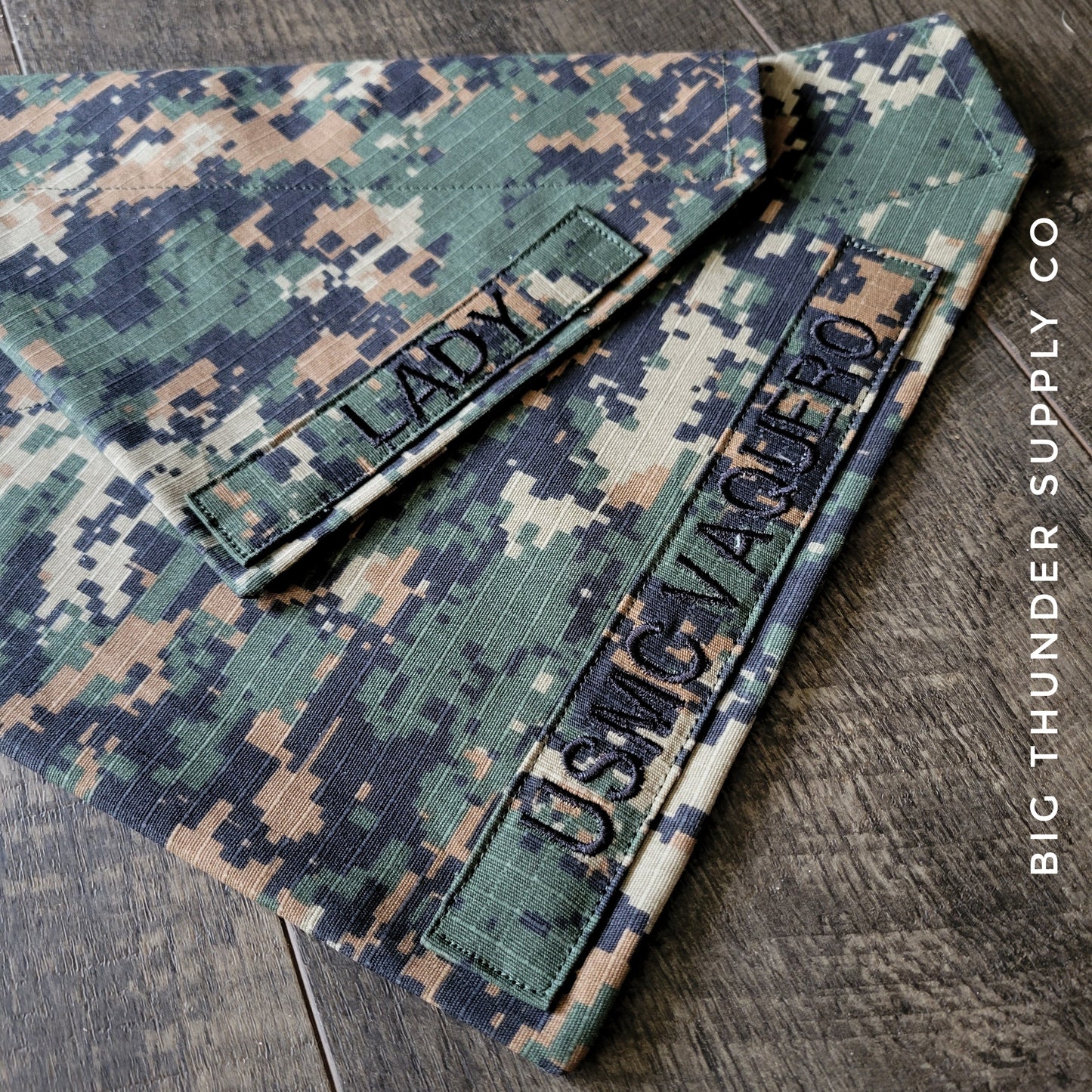 U.S. Marines Woodland Custom Military Dog Cat Slip On Collar Bandana