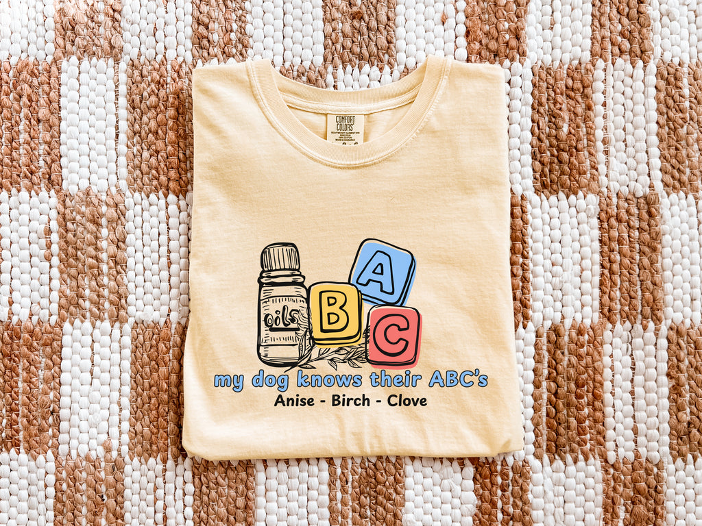 My Dog Knows Their ABC's Scent Work - Comfort Colors Unisex T-Shirt