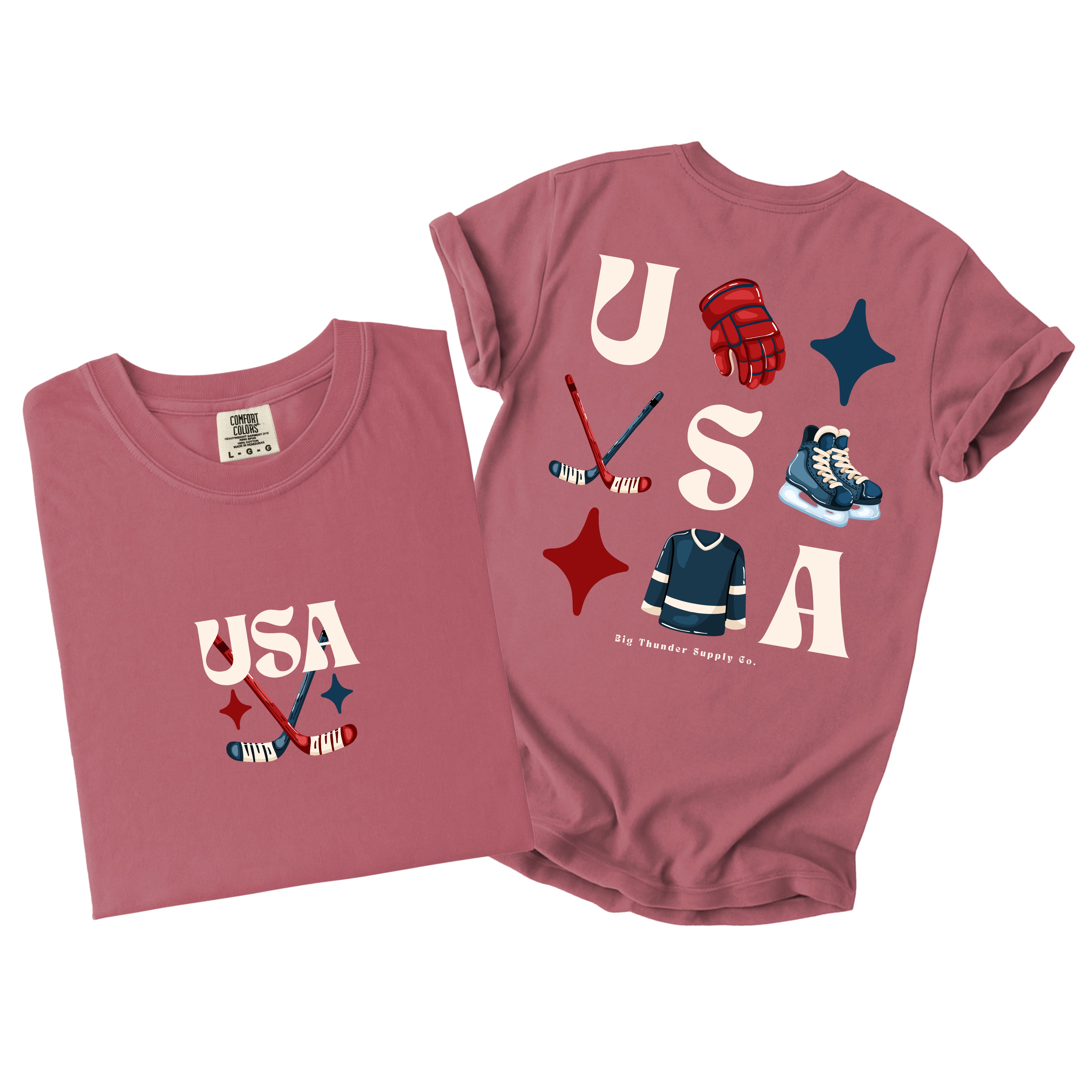 United States Hockey - Unisex Comfort Colors T-Shirt