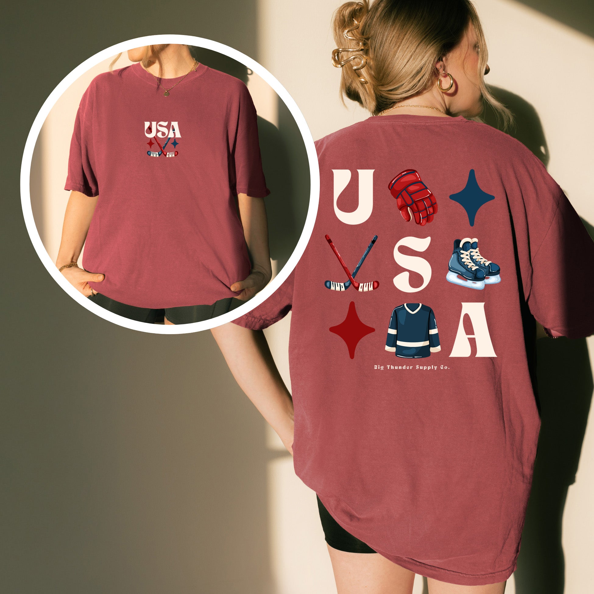 United States Hockey - Unisex Comfort Colors T-Shirt