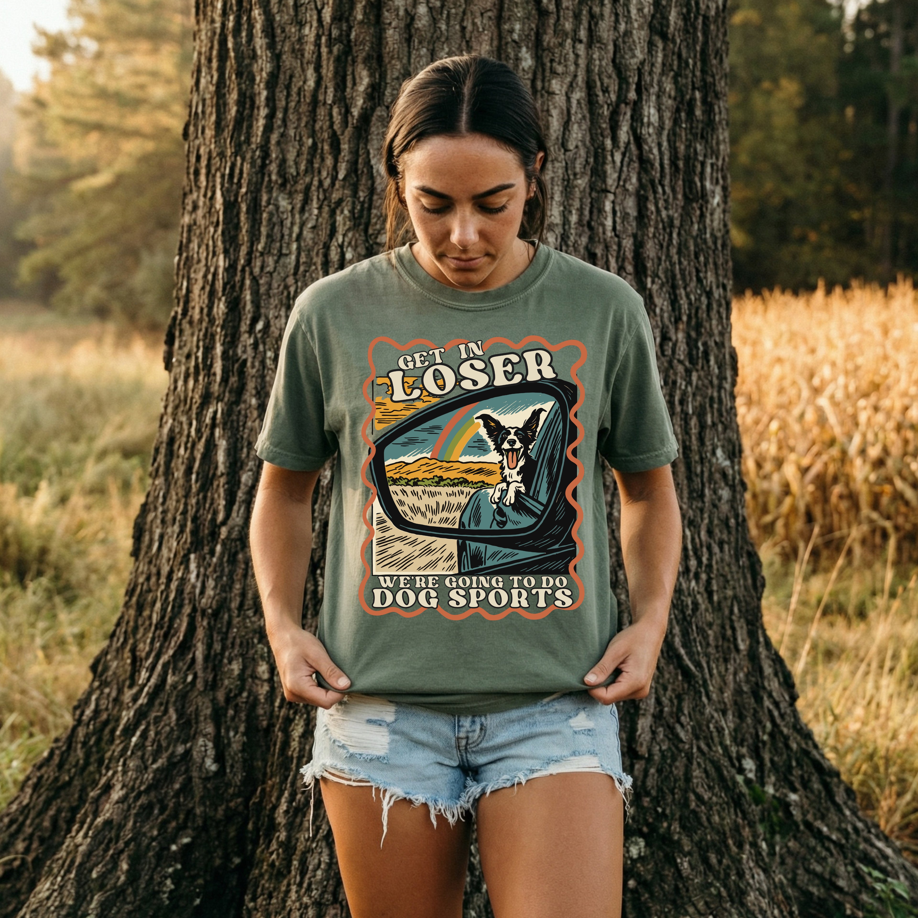 Get In Loser We're Going To Do Dog Sports Border Collie - Comfort Colors Unisex T-Shirt