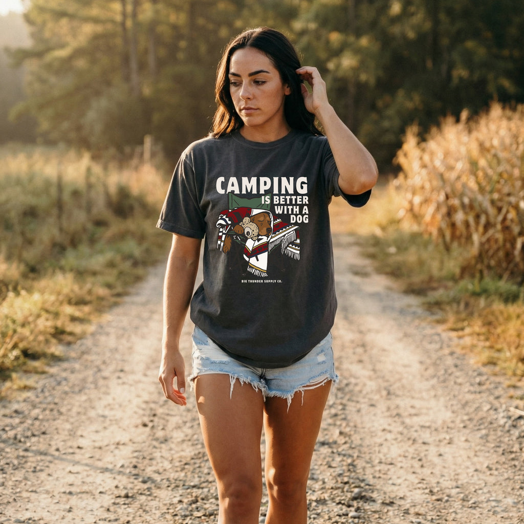 Camping Is Better With A Dog - Comfort Colors Unisex T-Shirt