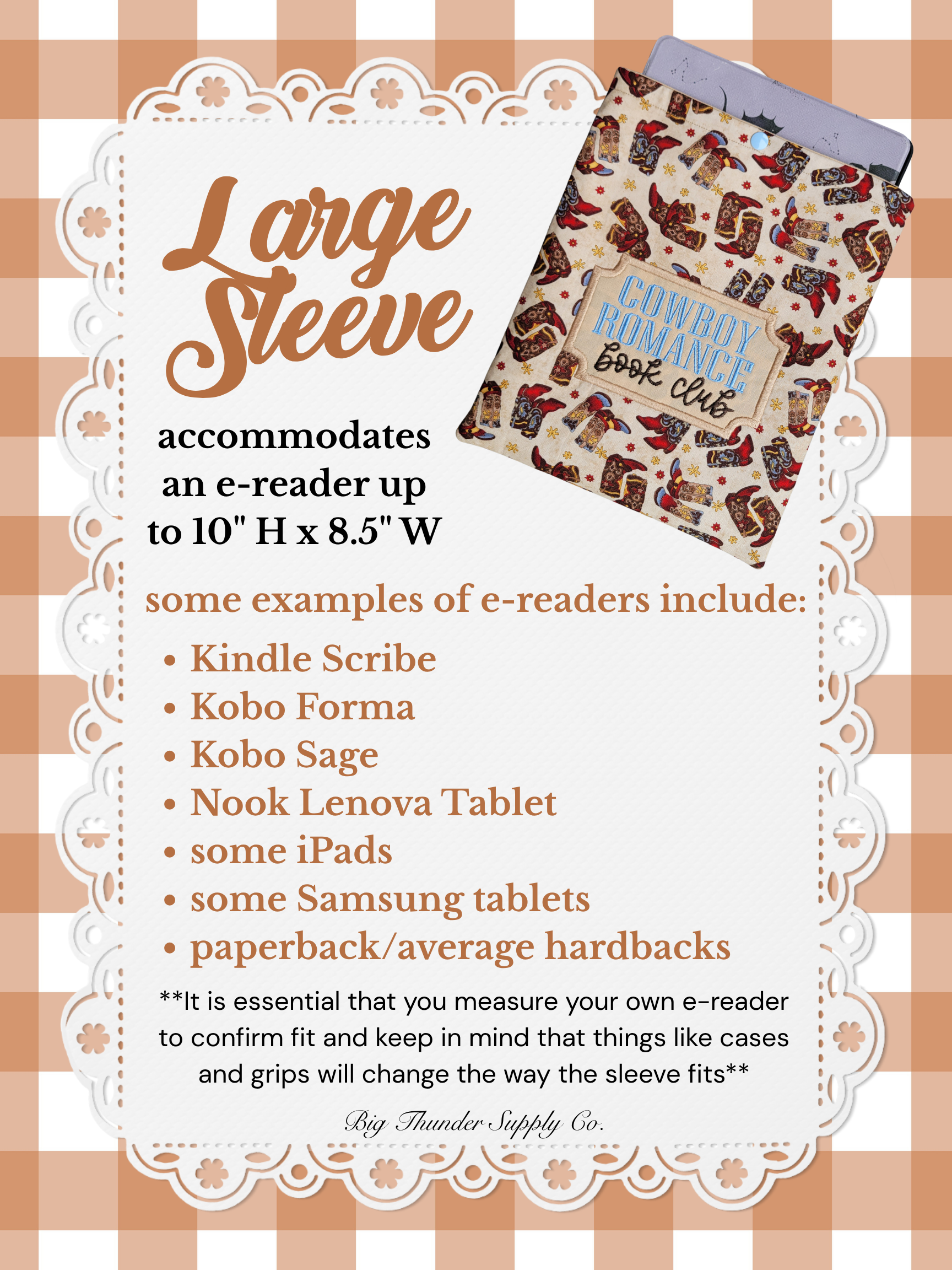 Skin of a Killer Kindle Kobo Nook iPad - Lightly Padded Kindle E-Reader Sleeve with Snap
