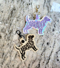 Labrador Vinyl Embroidered Key Fob Keychain