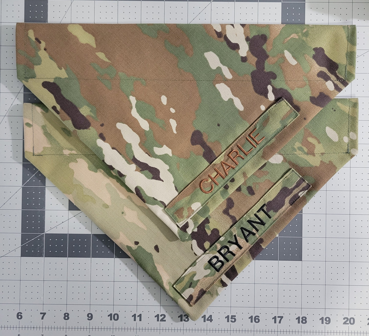 U.S. Army Air Force Multicam Custom Military Dog Cat Slip On Collar Bandana