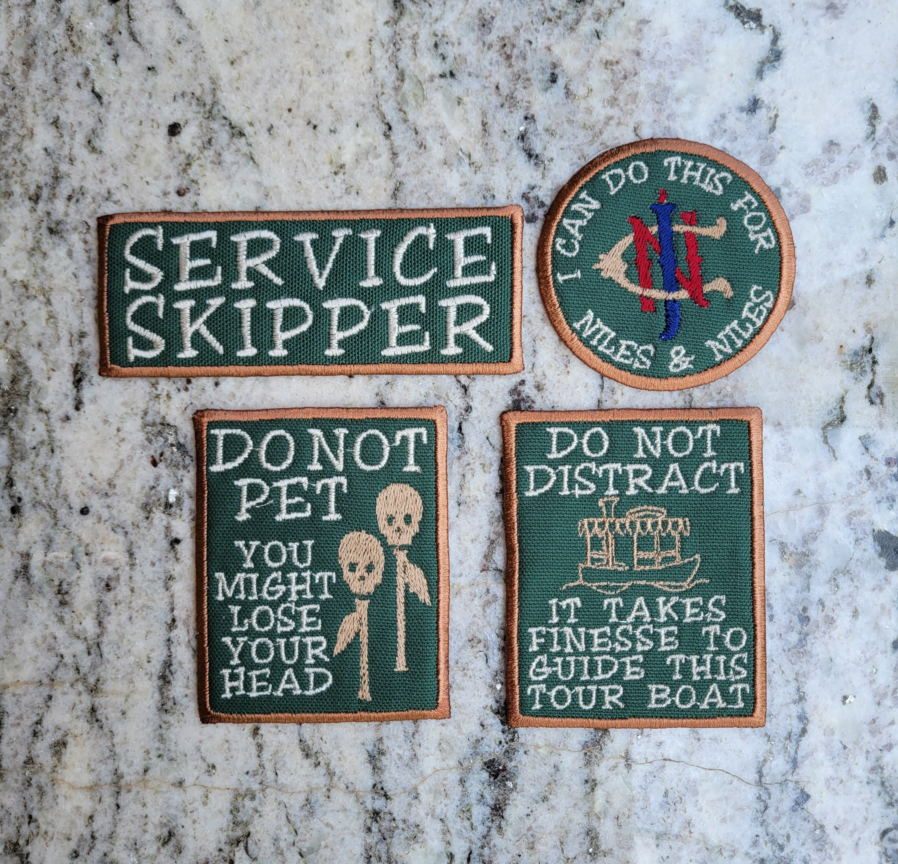 Service Skipper Patches - Service Dog