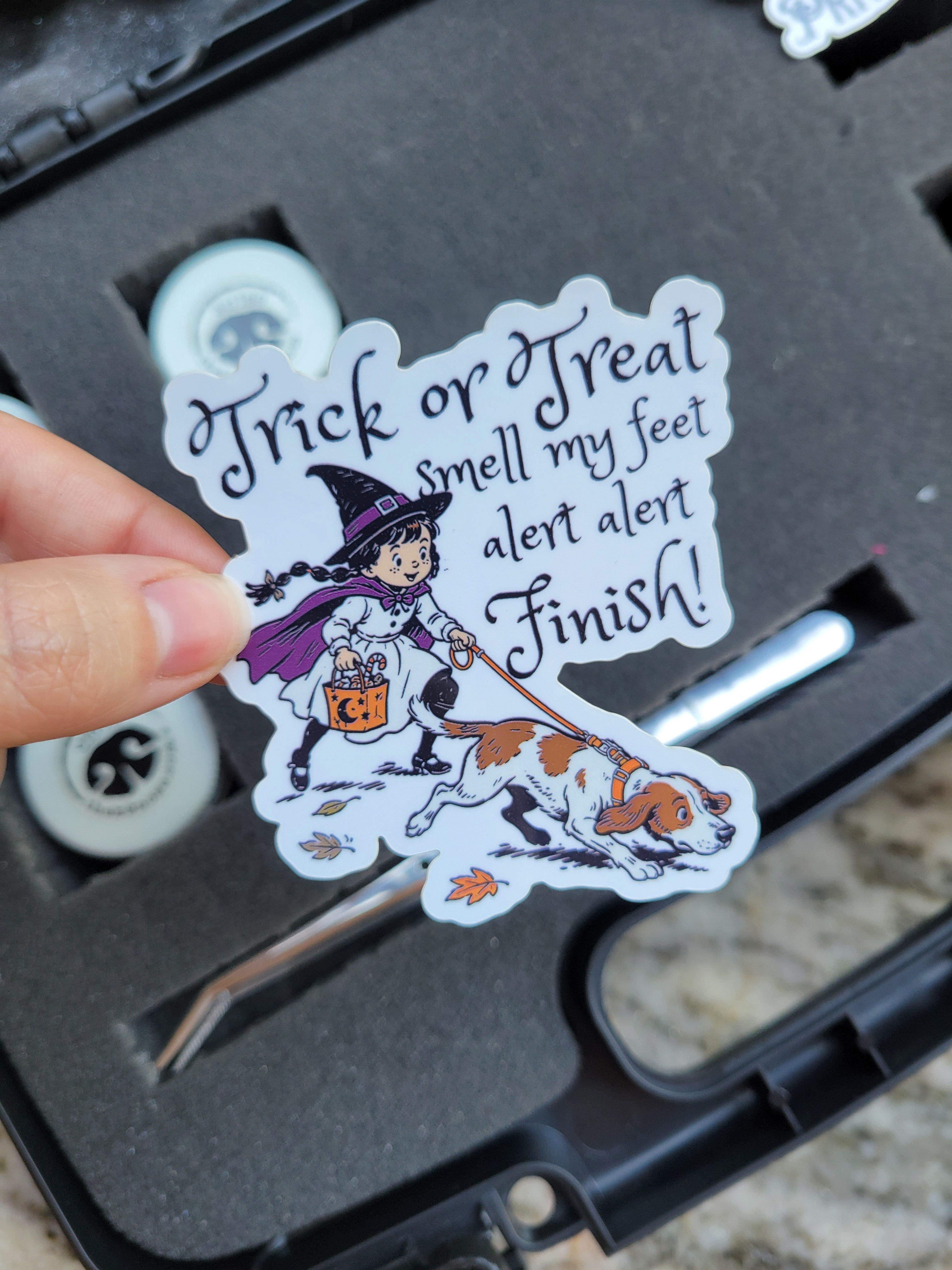 Halloween Trick or Treat Scent Work Sticker