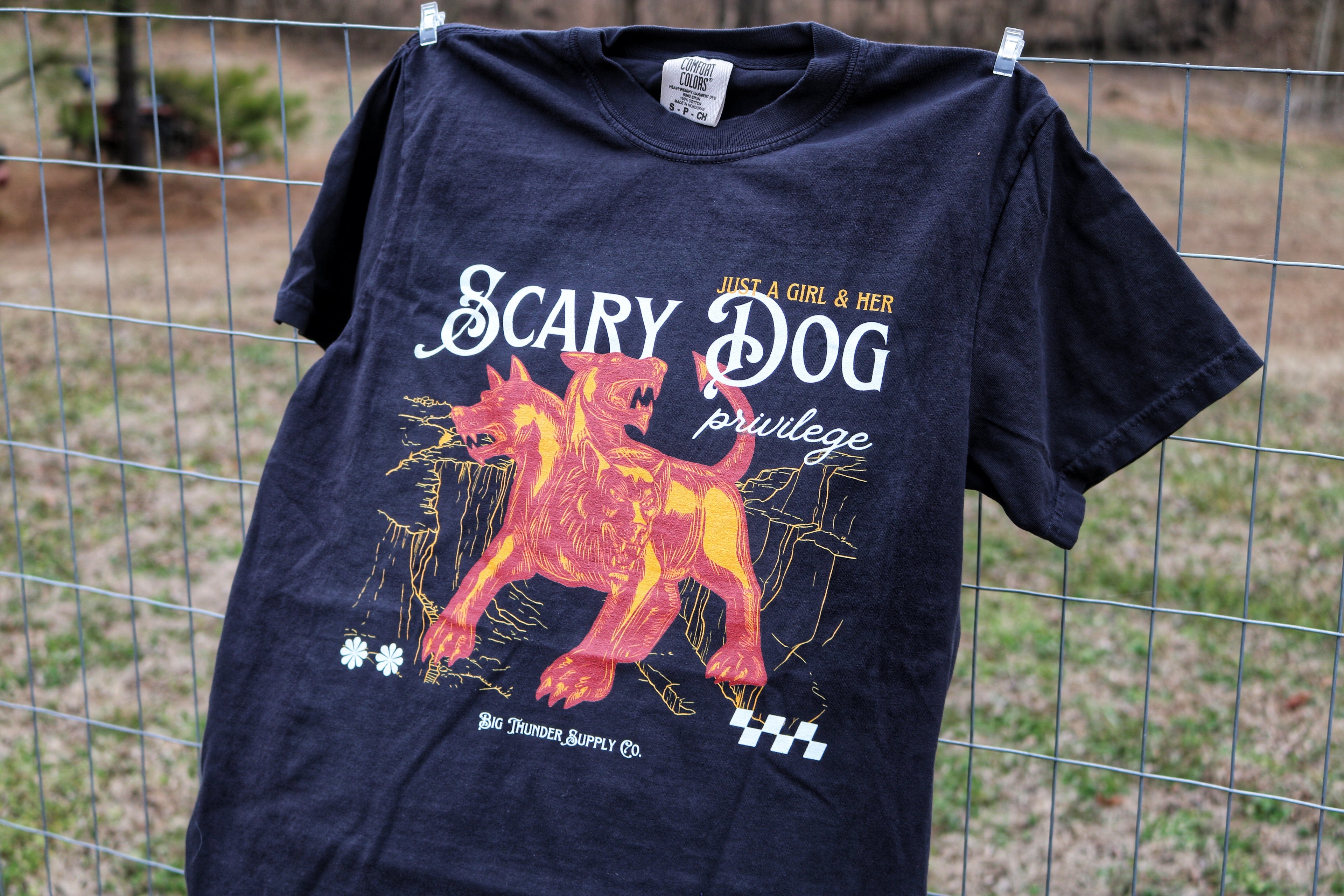 Scary Dog Privilege - Comfort Colors Unisex Heavyweight T-shirt
