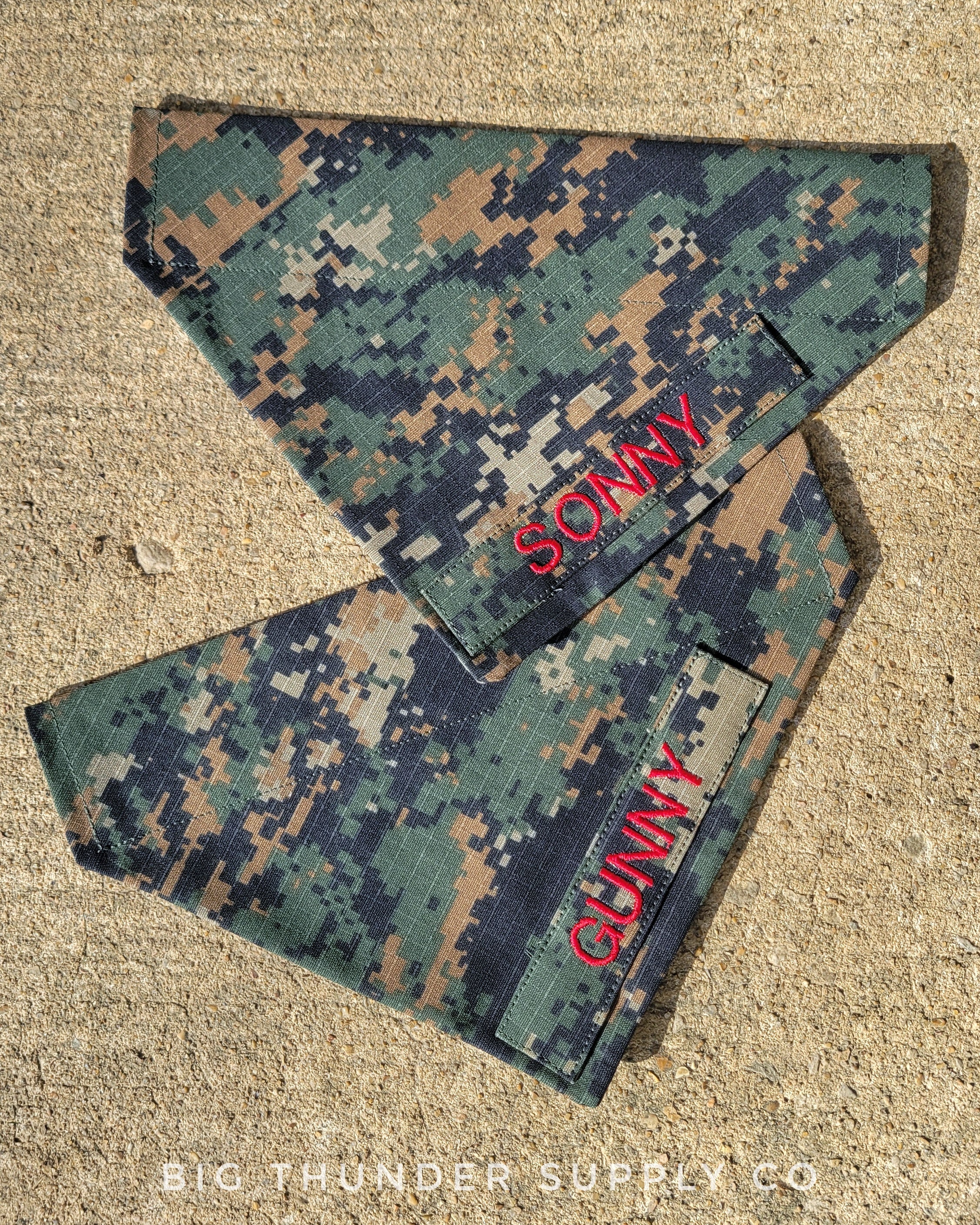 U.S. Marines Woodland Custom Military Dog Cat Slip On Collar Bandana