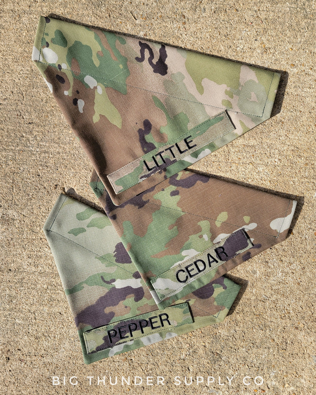 U.S. Army Air Force Multicam Custom Military Dog Cat Slip On Collar Bandana