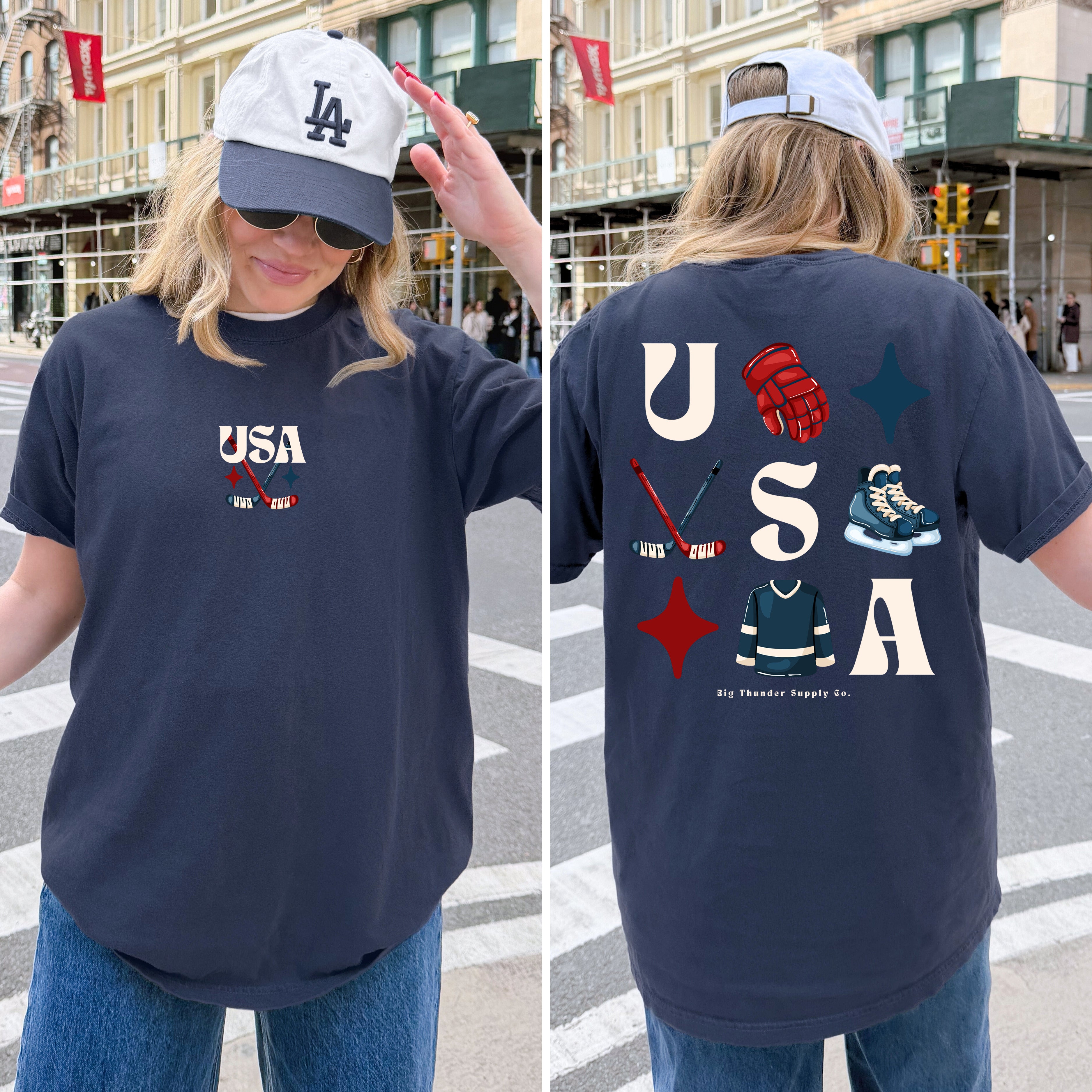 United States Hockey - Unisex Comfort Colors T-Shirt