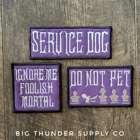 Haunted House Mansion Service Dog Patch Set - Service Dog Patches